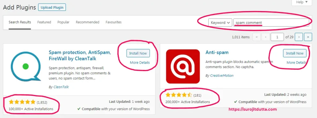 best WordPress Plugins For Spam Protections -Surojitdutta.com