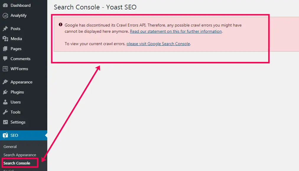 Google Search Console Yoast SEO