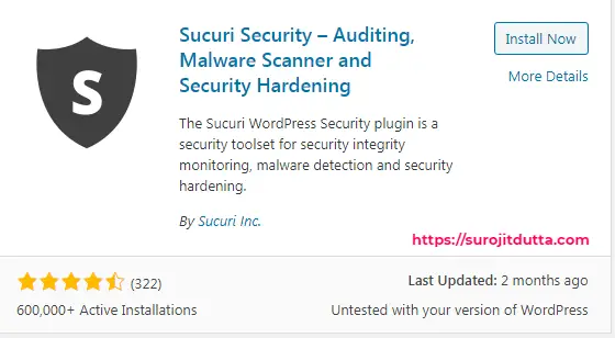 Sucuri WordPress security plugin