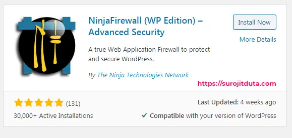 Ninja Firewall WordPress Security