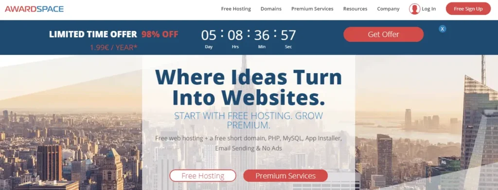 22 Best Free Web Hosting Sites For New Blogger 7 free web hosting sites Awardspace