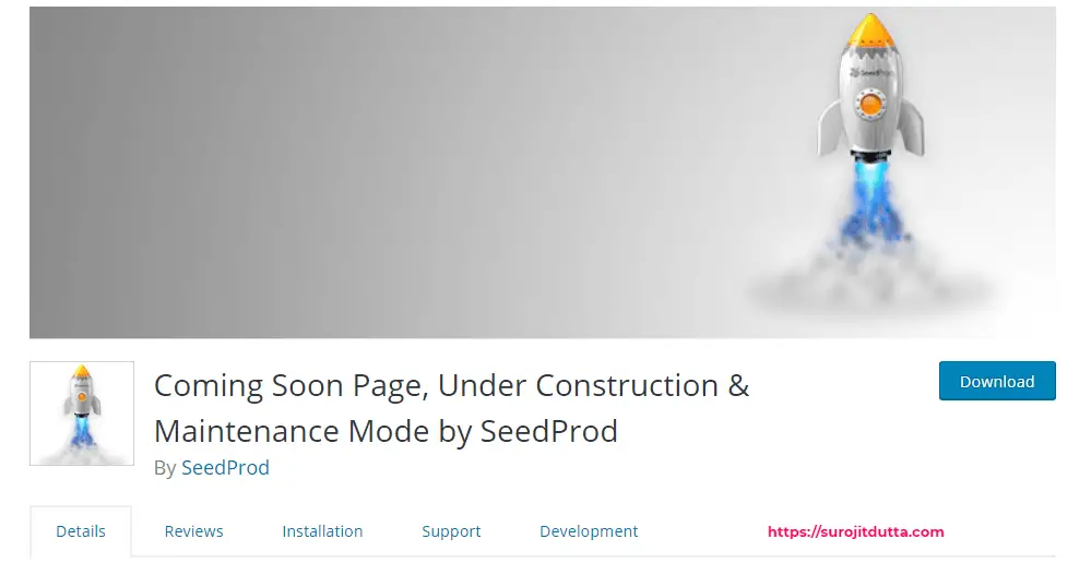 setup WordPress maintenance mode through seedprod