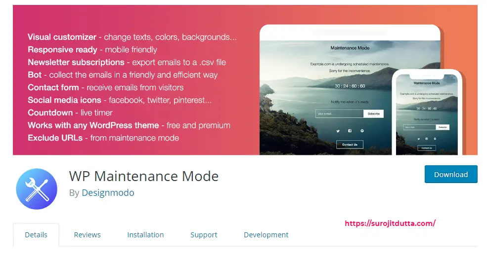 Wp Maintenance Mode Plugin Setup