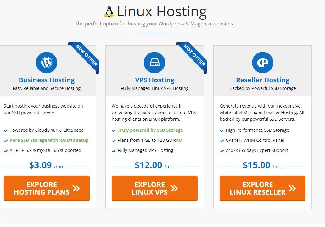 Accuweb Hosting service Linux Hosting Plans Details