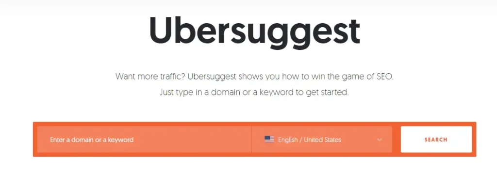 Ubersuggest- Another Best Free keyword Research Tools