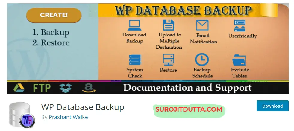 WP Database Backup- WordPress Backup Plugins