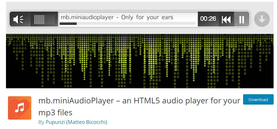 WordPress Audio Player Plugin MB.Mini Audio Player