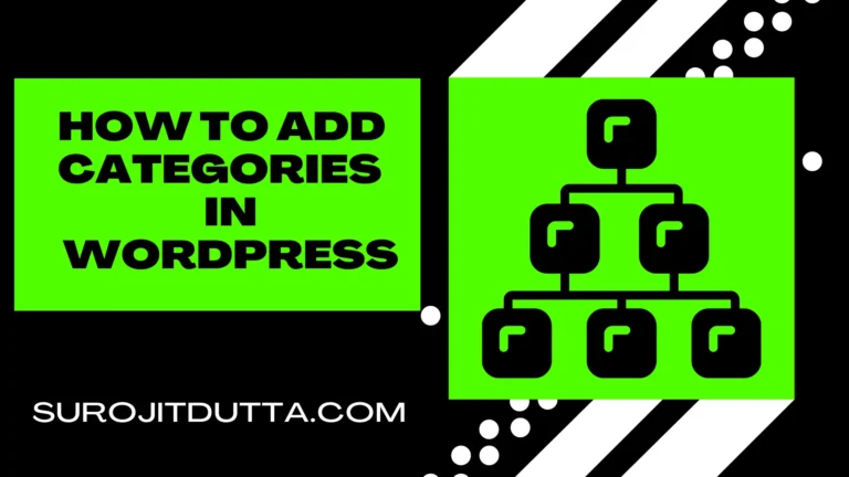 How To Add Categories ans subcategories In WordPress Site