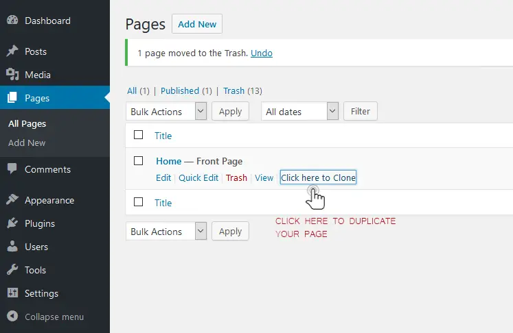 How To Create WordPress Duplicate Page