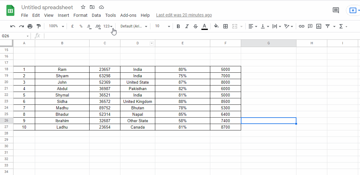 How To Make A Table In Google Sheets With Alternating Colors