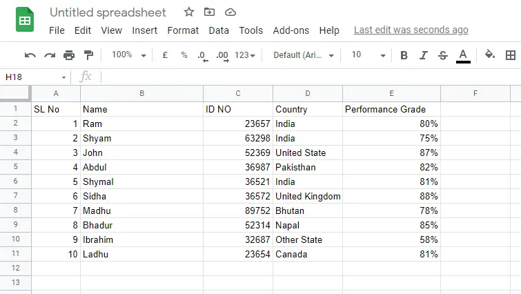 How To Make A Table In Google Sheets